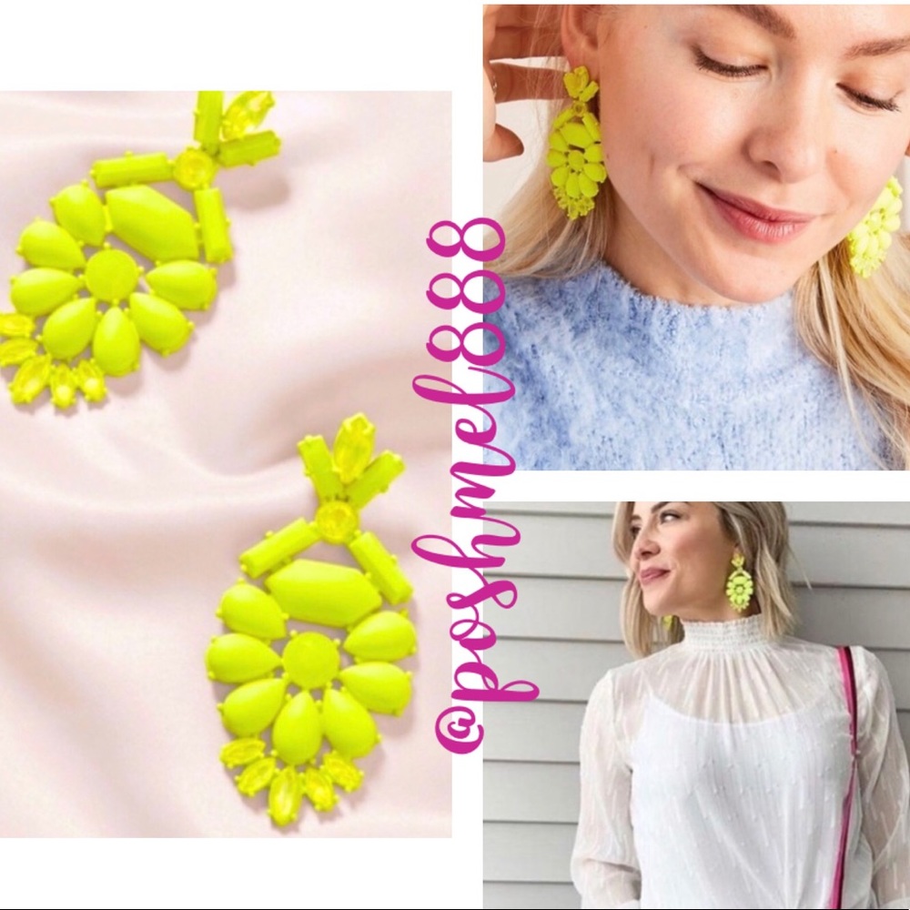 Stella & Dot | *ULTRARARES* Citron Yellow Heck Yes!!!\😄/Statement Earrings - Picture 4 of 16